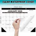 thumbnail image 2 of 2026-2027 Desk Calendar, Large 17 x 12 Inch Monthly Planner, January 2026 - June 2027, Wall or Desk Calendar for Home & Office, with Notes Section and Ruled Blocks (Black), 2 of 6