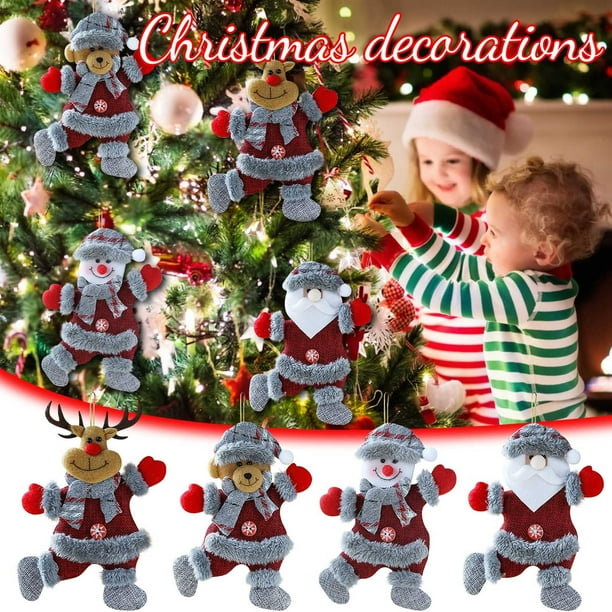 onlyliua Liquidación Muñeco de Oso de Alce Navideño, Decoración para Los Pies, Decoración para Ventana, Decoración Colgante para Árbol de Navidad