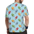 thumbnail image 2 of Wukai Modern Ice Cream Print Men's Short-Sleeved Mesh T-Shirt,Quick-Dry Short Sleeve Workout T-Shirt-X-Small, 2 of 8