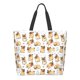 thumbnail image 1 of Bolsa de mano Qwalnely Beach Canvas, viaje, reutilizable, para supermercado, 1 of 6