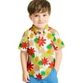 thumbnail image 6 of Men's Short Sleeve Cartoon Flower Animals Printed Shirt Regular Fit Poplin Button Down Shirts(Children-130cm,#09), 6 of 8