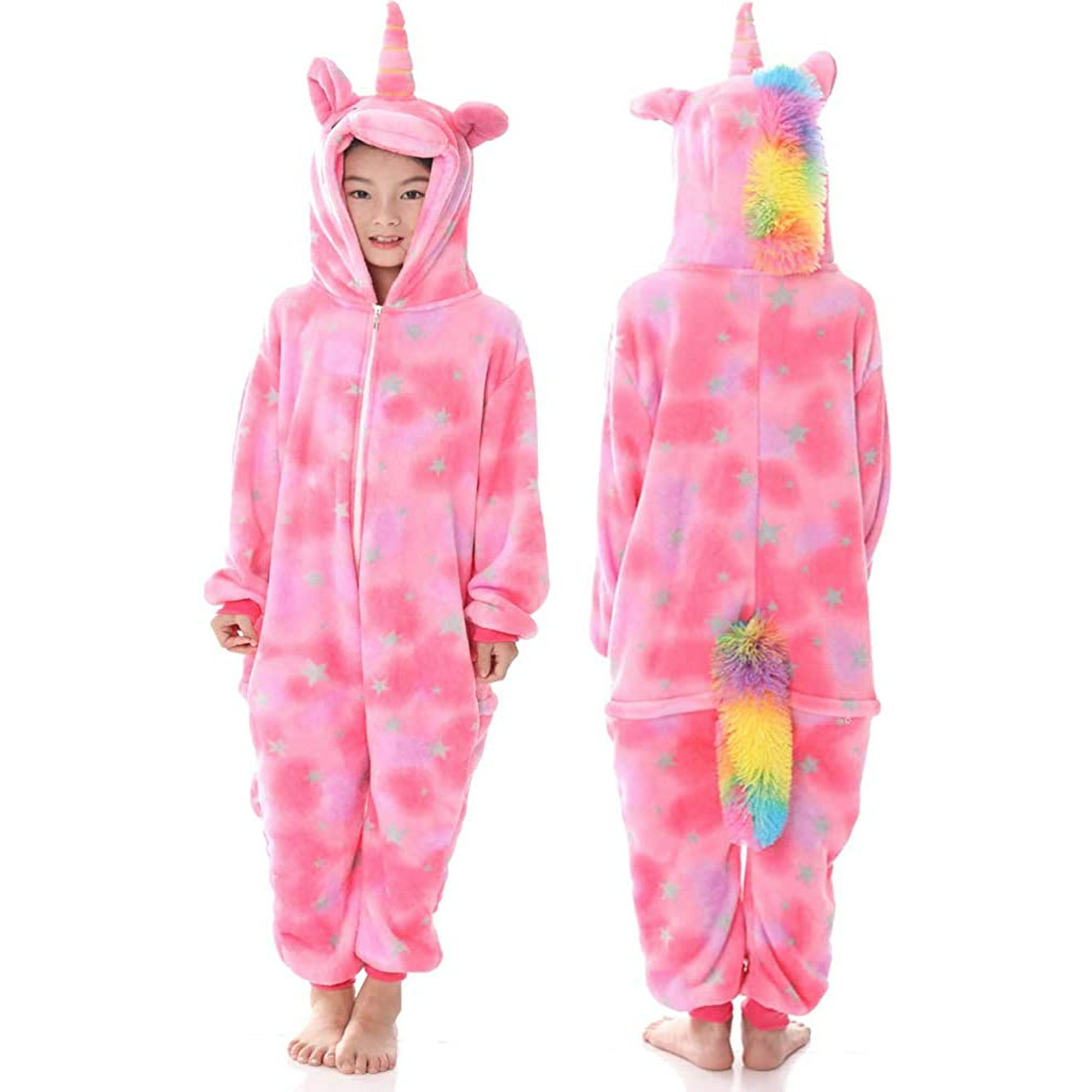 Kids Animal Pajamas Onesie Fleece Pyjama Kigurumi One Piece Sleepwear Walmart