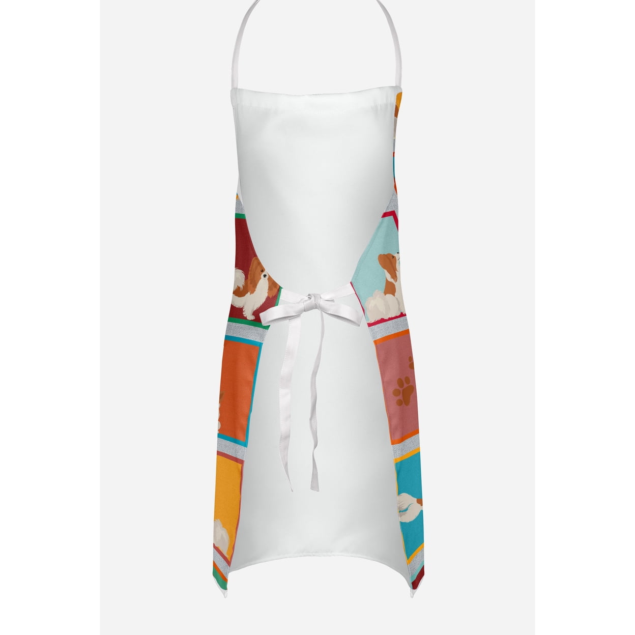 Lots of Red and White Papillon Apron 27 in x 30 in