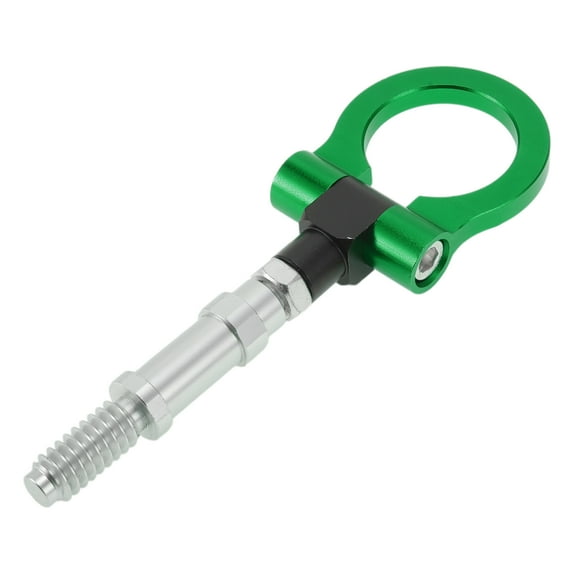 Unique Bargains Tow Bars For Vehicles for Volkswagen MK7 2014-2022 Front Rear Tow Hook 11mm Aluminum Alloy 122mm Green 1 Set