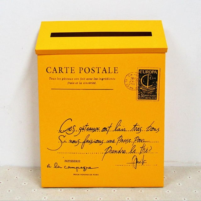 Buzón de cartas Colco Amarillo Soporte para revistas