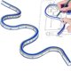 thumbnail image 1 of Regla flexible, regla de PVC de 50 cm, regla de curva flexible, curvas transparentes y flexibles, regla de serpiente de plástico de doble cara - Azul, 1 of 5