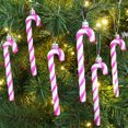 thumbnail image 2 of CASAFUN 6 Pcs Plastic Christmas Glitter Candy Cane Ornaments Candy Canes Decorations Christmas Tree Hanging Decorations for Xmas Crafts Indoor Outdoor Decor, 2 of 4
