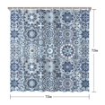 thumbnail image 5 of Blue Ethnic Geometric Pattern Shower Curtain 72"x72" ,Bathroom Decorative Shower Curtains Set with 12 Hooks,Modern Waterproof Washable Shower Curtain, 5 of 6