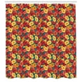 thumbnail image 3 of Ambesonne Anemone Flower Shower Curtain, Retro Romantic, 69"Wx70"L, Dark Coral Teal Yellow, 3 of 3