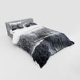 thumbnail image 3 of Ambesonne Winter Bedding Set 3 Pcs, Trees in Cold Day Lake, Twin XL, White Brown, 3 of 3
