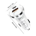 thumbnail image 4 of Cargador de teléfono para coche de 48 W QC3.0 Super cargador USB A para Huawei Xiaomi (blanco) Sywqhk Accesorios para autos y motos, 4 of 4