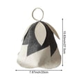 thumbnail image 7 of Jiibva Wool Felt Sauna Hat Cap - Russian Sauna Hair Protector Cap Banya Hat For Men And Women, 7 of 7