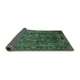thumbnail image 2 of Ahgly Company Indoor Square Medallion Turquoise Blue Traditional Area Rugs, 8' Square, 2 of 4