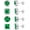 18K White Gold Plated - Emerald CZ, variant on S925 Sterling Silver Halo Stud Earrings Set, 4 Pairs 18K Gold Plated Cubic Zirconia Hypoallergenic Unisex Jewelry Gift