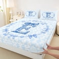 thumbnail image 4 of Erosebridal Vintage Initial Letter E Queen Sheet Sets,Kawaii Bowtie Cute Bows Bed Set For Girls Kids 4-Piece, 4 of 6