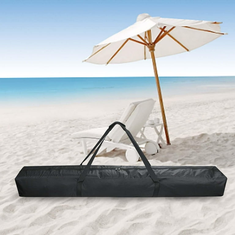 84 patio umbrella storage and carrying bag Beach Umbrella Storage Bag Carry Case Container Dustproof Outdoor Umbrella Nylon, Size: 145cmx17cmx13cm, Black