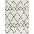 thumbnail image 3 of JONATHAN Y MERCER SHAG Mercer Shag Plush Tassel Moroccan Tribal Geometric Trellis Ivory/Gray 3 ft. x 5 ft. Area Rug (MCR102B-3), 3 of 8