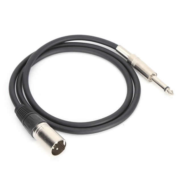 6.35mm XLR Male to Jack Microphone Audio Cable for Stage DJ, Balanced Cable with Gold Plated Connections, Multi Layer Shielding, Aluminum Alloy Shell