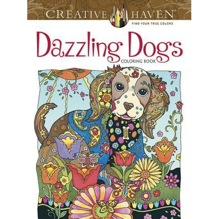 Dazzling Saree - Creative Haven Dazzling Dogs Coloring Book