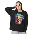thumbnail image 2 of Hippie Shiba Inu Portrait oil painting Watercolor Tie-dye Vintage Sweatshirt Unisex Merch Shibas Dog Lovers Gifts Idea - 00015, 2 of 6