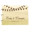 thumbnail image 1 of Custom Rustic Wedding Guest Book Wood Wooden Name Engraved Advice Book, 1 of 2