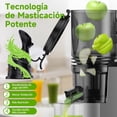thumbnail image 2 of Extractor de Jugos Prensado en Frío, Extractor de Jugo con Conducto de Alimentación Ancho de 13 cm, 350W, Alto Rendimiento de Jugo, Exprimidor de Masticación Lenta para Frutas y Verduras Enteras, 2 of 8