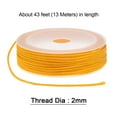 thumbnail image 2 of Unique Bargains Twisted Nylon Twine Thread Beading Cord 2mm 13M/43 Feet Extra Strong Braided Nylon String, Bright Yellow, 2 of 6