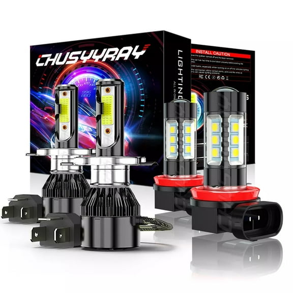 For Honda CR-V CRV 2007 2008-2014 LED Headlight High Low Beam Fog Light Bulbs Kit 6000K White Qty 4