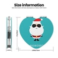thumbnail image 3 of Uemuo Cute Santa Claus Print Compact Portable Pocket Makeup Mirror - Leather Cover, Elegant Travel Cosmetic Mirror for Purse, Pocket, and Handbag-Heart Shape, 3 of 9