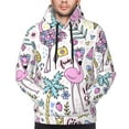 thumbnail image 4 of Bingfone Summer With Flamingo Men'S Drawstring Hoodie Long Sleeve Pocket Sweatshirts-4x-Large, 4 of 9