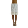 thumbnail image 2 of Women's Double Layered Satin Skirt Extender / Half Slip Lingerie 2 Pieces Combo Pack, 2 of 4