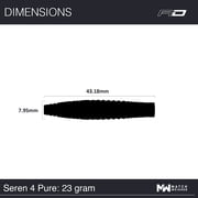 Red Dragon Seren 4 Pure Steel Tip Darts 90% Tungsten - 23gm
