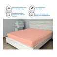 thumbnail image 7 of DNG Creations Solid Peach Colour 6 Piece Zipper Sheet Set - Include (1 Fitted Sheet Base, 2 Sheet has Zipper, 1 Flat Sheet And 2 Pillowcase) 800 Threads Count ( Queen - Size ), 7 of 7