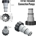 thumbnail image 3 of Para bombas de conexión roscada Intex ARU adaptador de manguera de plástico con collar, 3 of 6