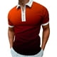 thumbnail image 2 of Txlixc - Polo de manga corta para hombre, cuello vuelto, diseño de patchwork, color degradado, con cremallera, informal Txlixc  Estilo de ocio, 2 of 9