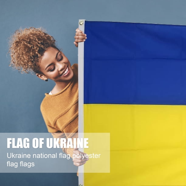 Bandera de Ucrania - Pancartas de poliéster Bandera nacional de Ucrania (90x150cm)