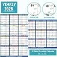 thumbnail image 3 of DAMAI Wall Calendar Dry Erase -12 Month Annual Yearly Large Wall Planner Calendar,Horizontal/Vertical 23" x 34" Jul. 2025 - Jun. 2026,2-Sided Erasable Calendar, 3 of 5