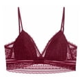 thumbnail image 1 of Sujetador de copa triangular ultrafino para mujer, ropa interior inalámbrica, sujetador de encaje sin espalda grande con espalda en forma de U y hombros descubiertos para mujer, 1 of 5