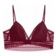 thumbnail image 1 of Sujetador de copa triangular ultrafino para mujer, ropa interior inalámbrica, sujetador de encaje sin espalda grande con espalda en forma de U y hombros descubiertos para mujer, 1 of 5