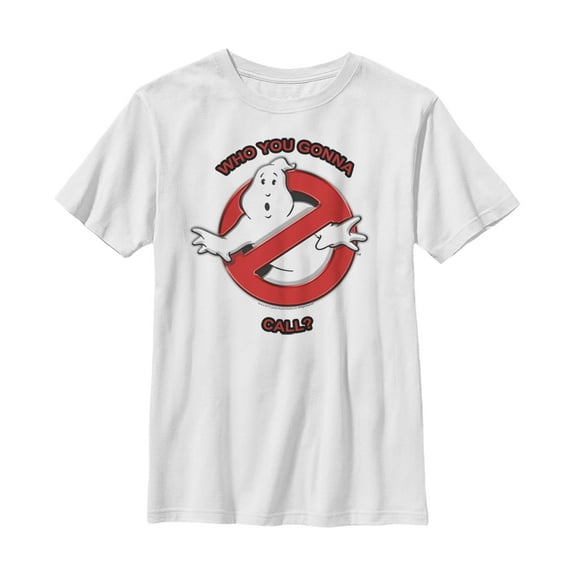 Boy's Ghostbusters Who You Gonna Call?  Graphic Tee White Medium