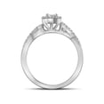 thumbnail image 2 of Diamond Princess 14kt White Gold Princess Diamond Bridal Wedding Ring Band Set 1/3 Cttw, 2 of 3
