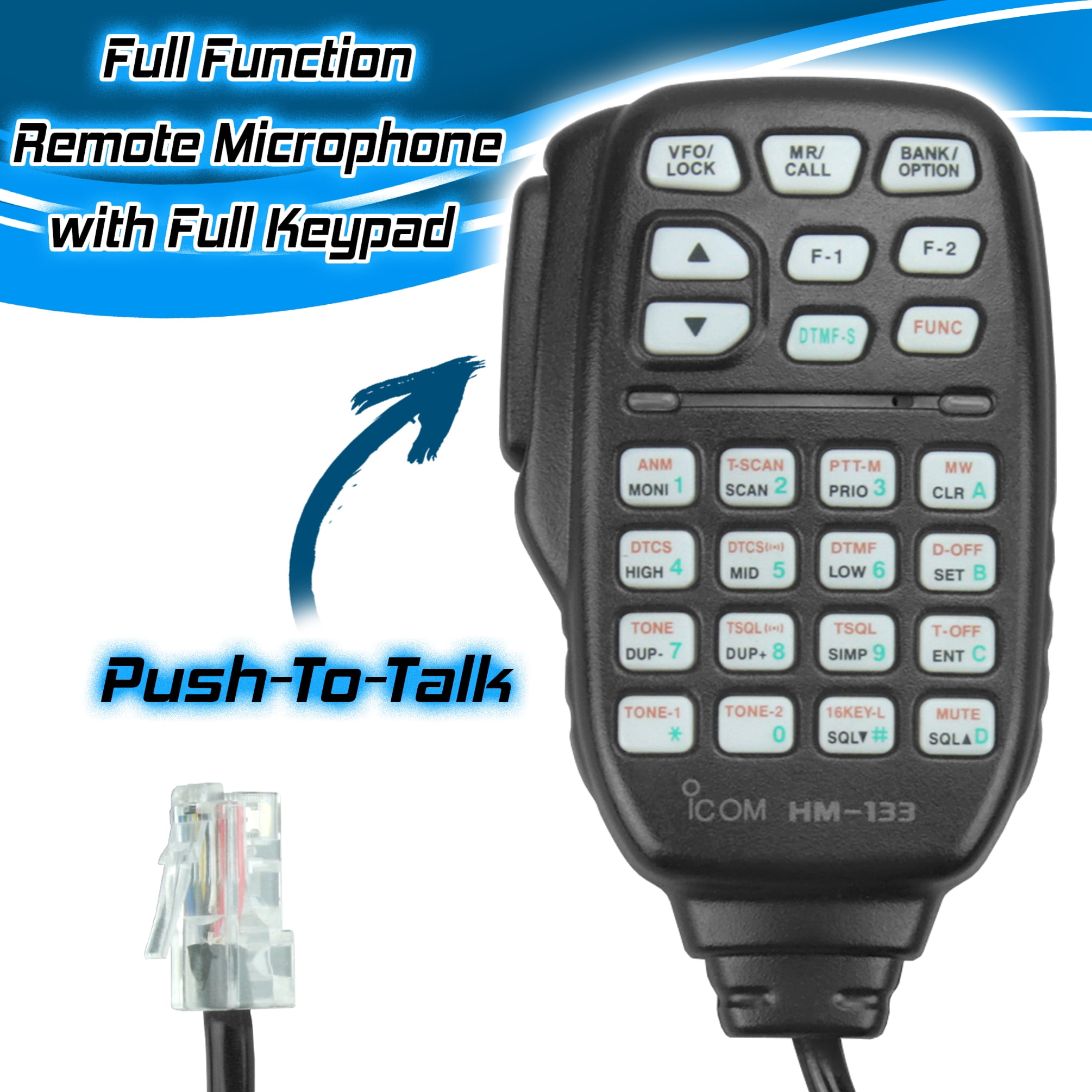 Banshee Replaces Icom HM-133V Remote Control Microphone