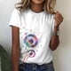 thumbnail image 1 of Puntoco 2024, tops de moda de verano para mujer, camisetas informales holgadas con estampado Floral y cuello redondo, camisetas de manga corta estampadas, 1 of 8