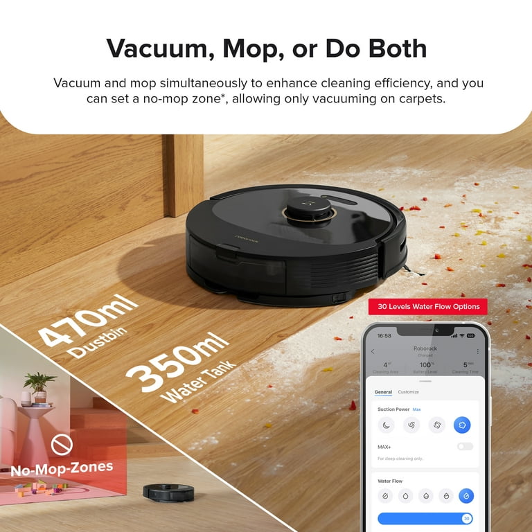 Roborock Q8 Max Wi-Fi Connected Robot Vacuum and Mop, DuoRoller Brush, 5500  Pa Strong Suction, Pet Hair Pick-up White Q8 Max-WHT - Best Buy