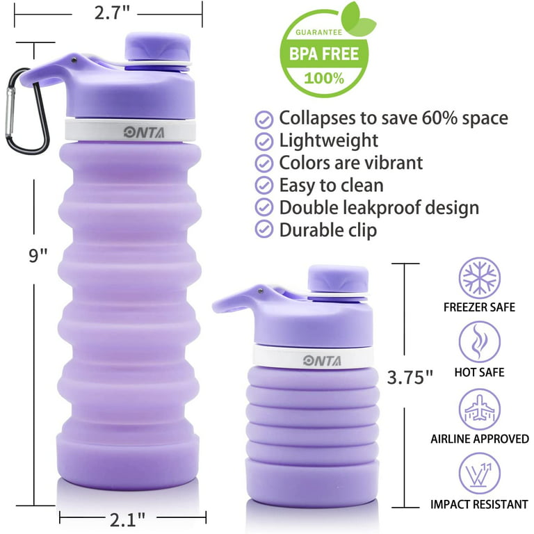 Heat-Resistant Leakproof Silicone Collapsible Water Bottle