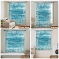 thumbnail image 5 of Teal Coastal Sheer Curtains 63 Inches Long, Summer Ocean Sea Ombre Starfish Corals Light Filering Curtains, Breathable Simi Curtain Privacy Drapes for Living Room Bedroom Lightweight Window Treatment, 5 of 6