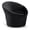 Black, variant on Bowery Hill Contemporary Solid Wood Frame Cognac Durable Velvet Accent Chair