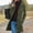 Army Green, variant on Women's Wool Blend Pea Coat Long Sleeve Stand Collar Button Front Loose Fit Overcoat with Pockets | Warm Winter Outerwear for Office Commute and Weekend City Strolls