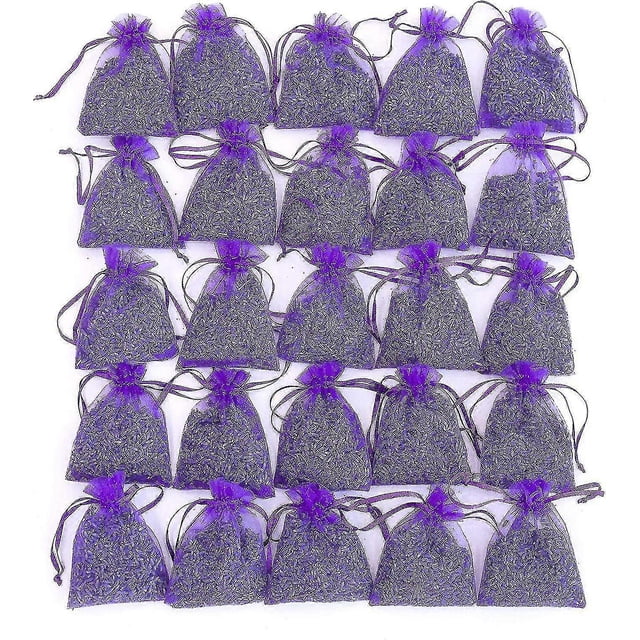 25 Bags Of Dried Lavender Flowers Lavender Sachets, Drawer Closet