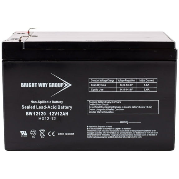 Bright Way Replacement Battery for E-Scooter 24 Volt 250 Watt 12V 12AH F2 Electric Scooter